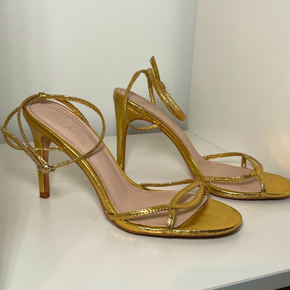 Zara- Gold Heels